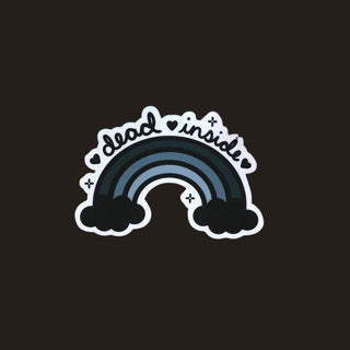 Dead Inside Rainbow Kawaii Sticker