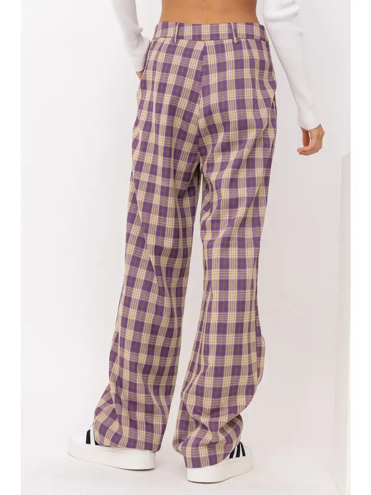Lavender sales plaid pants